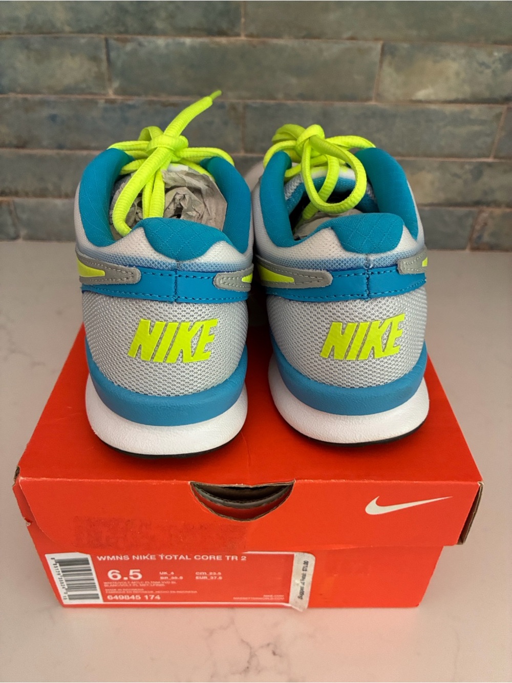 Nike WomensAthletic Shoes in Neon Yellow & Blue - Picture 3 of 5